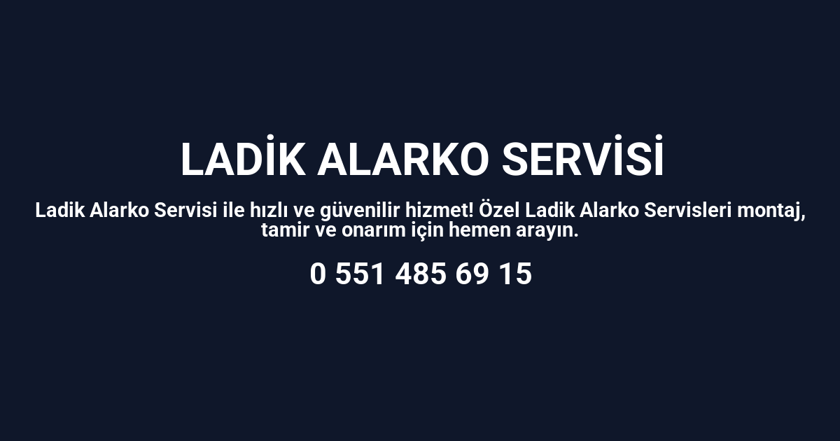 Ladik Alarko Servisi